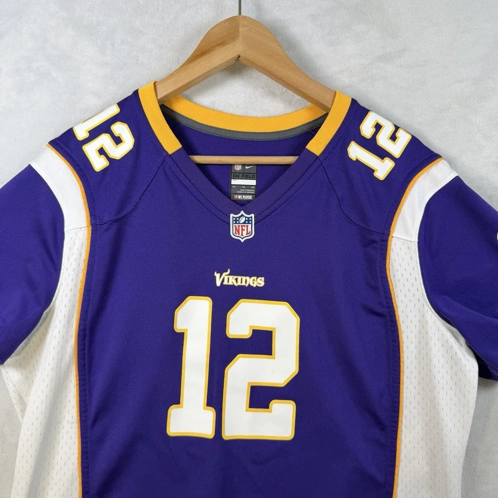 Nike Minnesota Vikings Percy Harvin #12 NFL On Field Home Jersey Women's 2XL